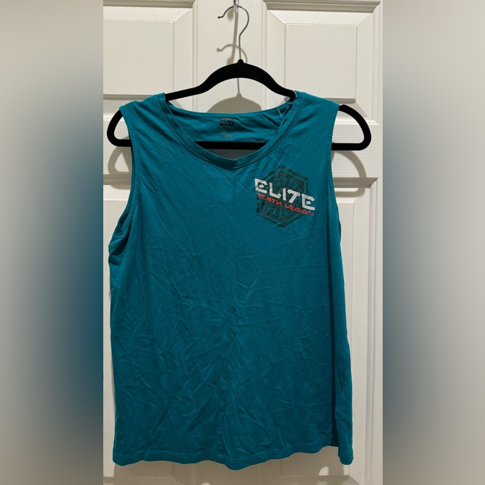 Star Wars Teal Sleeveless Graphic Tank Top